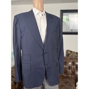 Tom Ford Wool Navy Suit Blazer 56R/46US Men’s Peak Lapel